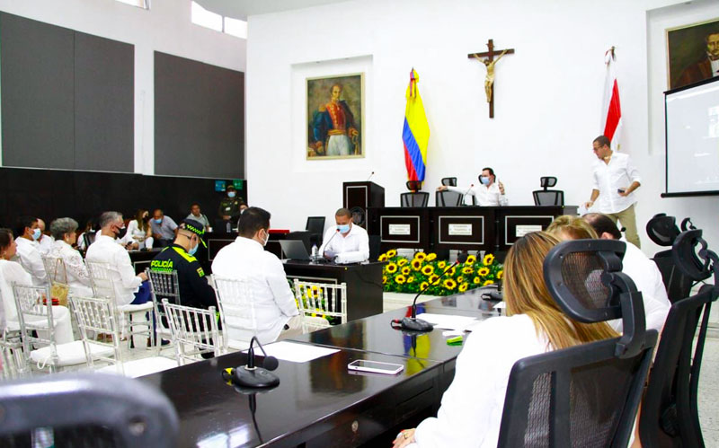 Fotografía sección de Asamblea departamental
