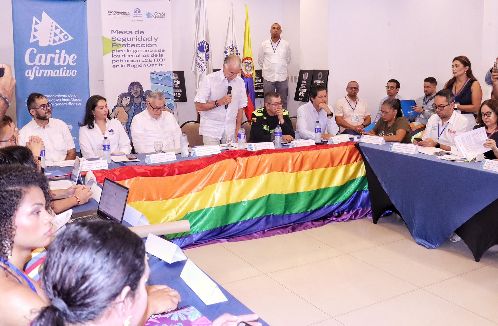 Gobernación del Atlántico reafirma su compromiso con los derechos de la población LGBTIQ+ en mesa de seguridad regional