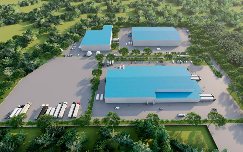 Imagen render de Centro Agro-logístico del departamento.
