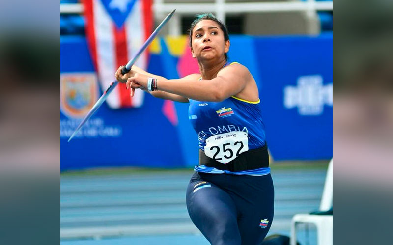 Fotografía de Valentina Barrios, atleta apoyada de Indeportes Atlántico