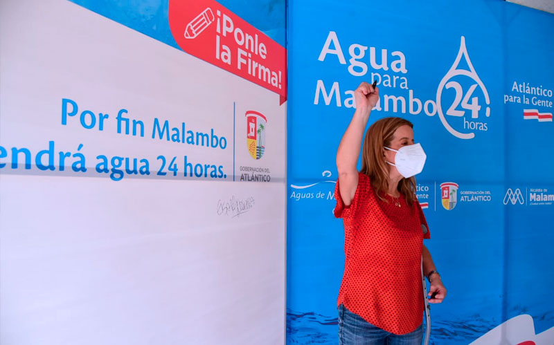 Fotografía Elsa Noriega gobernadora en Malambo