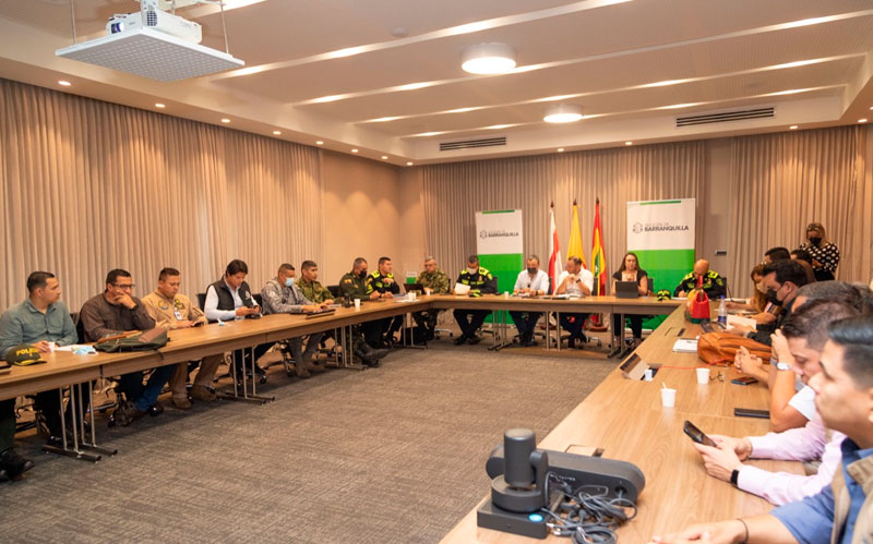 Fotografía mesa de seguridad para elecciones presidenciales 2022