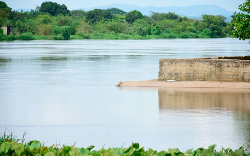 Fotografía del nivel de Rio magdalena actualmente en el sur del Atlántico