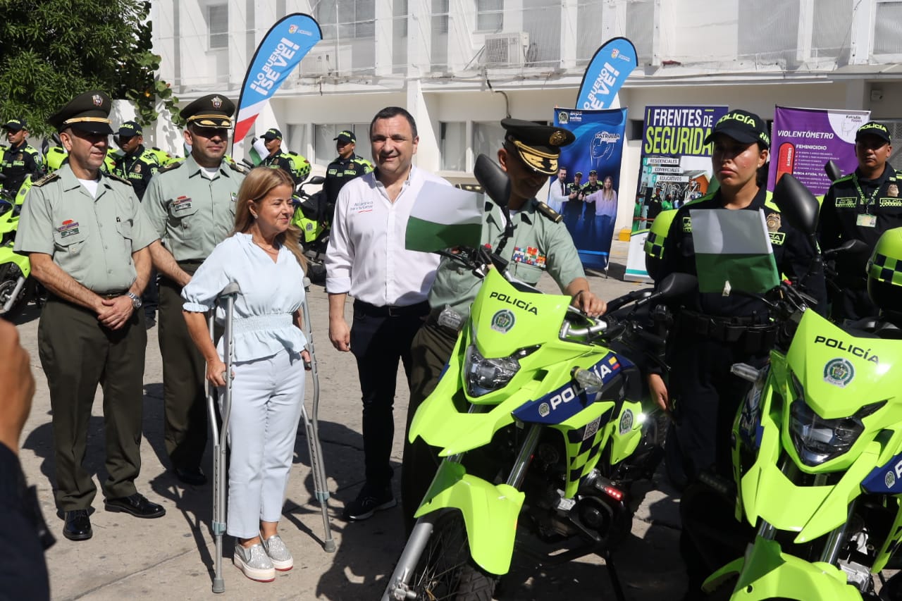 "Entregamos 81 motocicletas a la Policía para fortalecer su capacidad operativa en esta Navidad y fin de año": Elsa Noguera Atlantico 81 motocicletas a la Policia