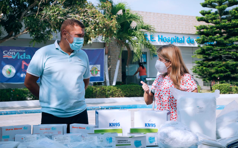 Gobernadora del Atlántico entregó nuevos elementos de protección personal para los profesionales de la salud