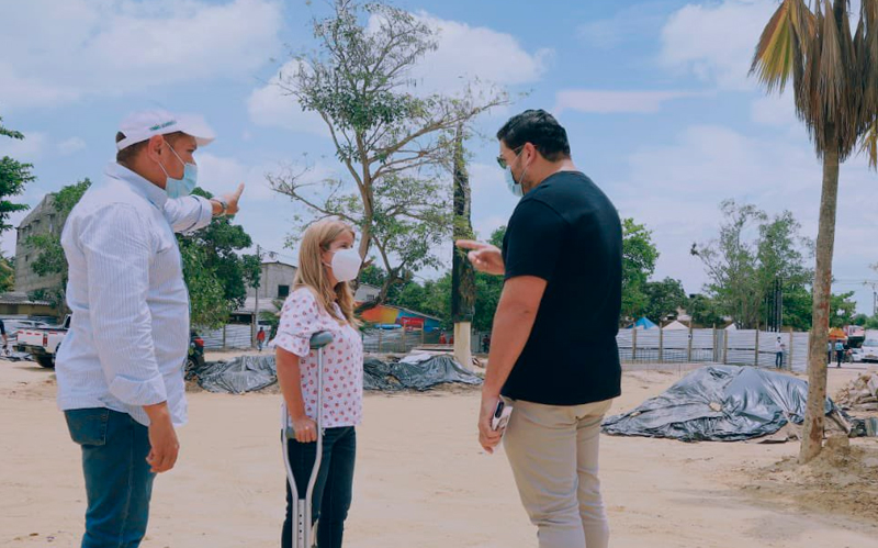 Gobernadora del Atlántico supervisó obras de 'Parques para la Gente' en cuatro municipios