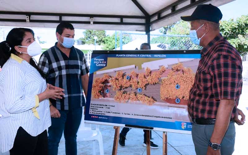'Parques para la Gente' inició la ejecución de obras en la plaza y el parque cementerio de Repelón