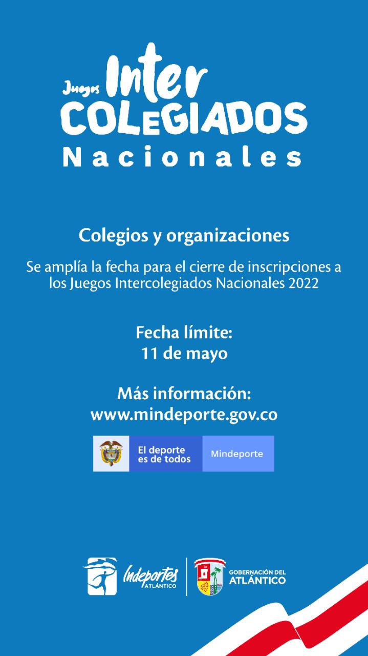 invitación juegos intercolegiados 2022