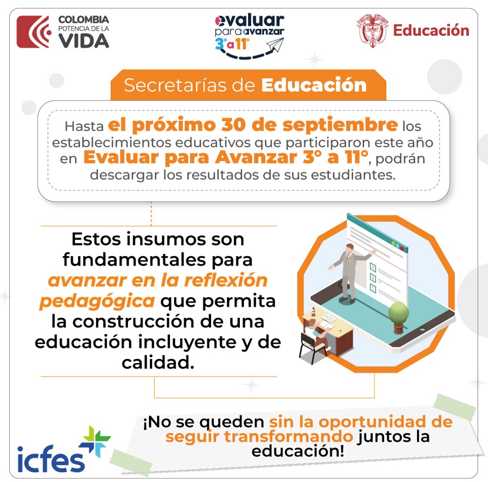 folleto fechas resultados evaluar para Avanzar