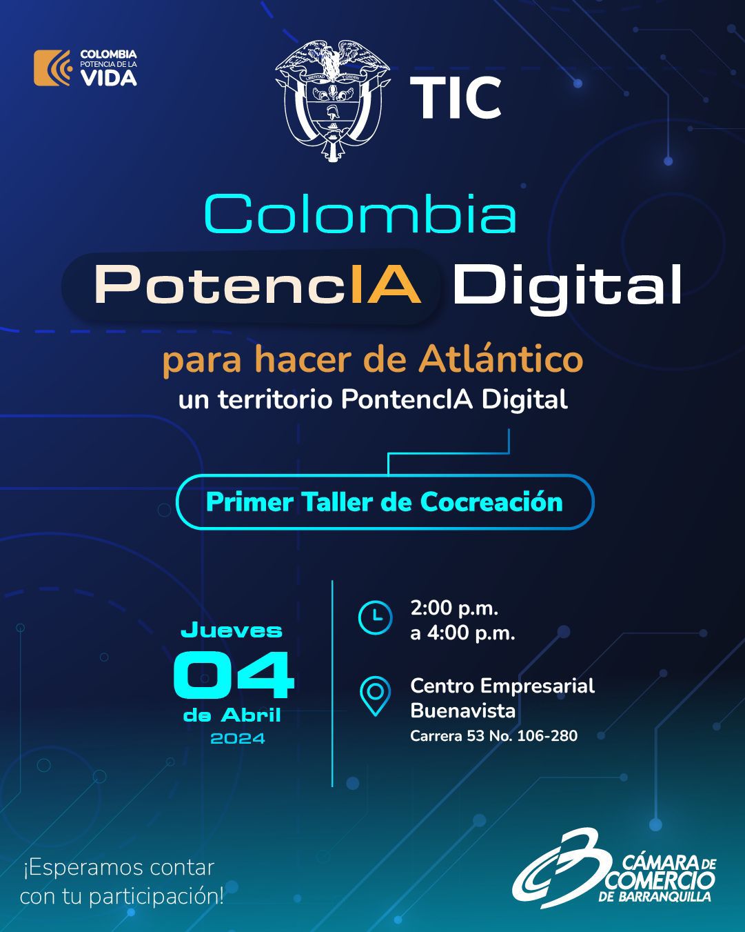 Imagen invitación a taller de Cocreación "POTENCIA DIGITAL" Invitacion POTENCIA DIGITAL