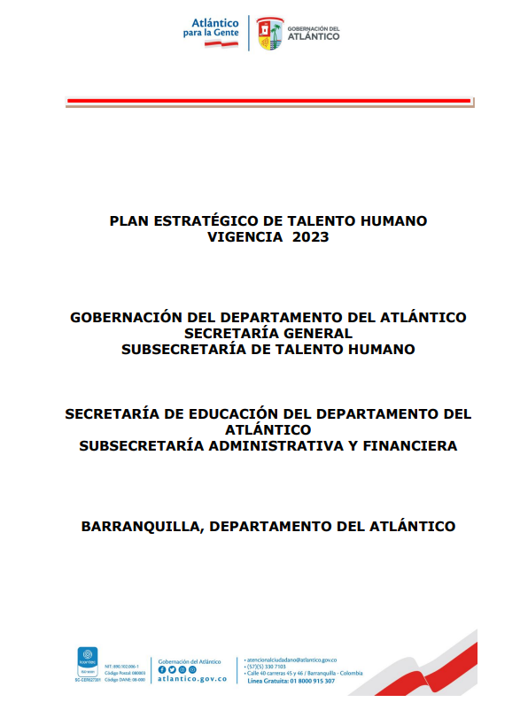 Plan Estratgico de Talento Humano 2023