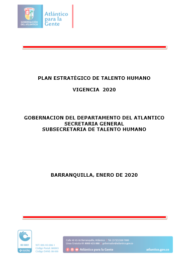 Plan Estratégico de Talento Humano 2020 Plan Talento Humano-2020