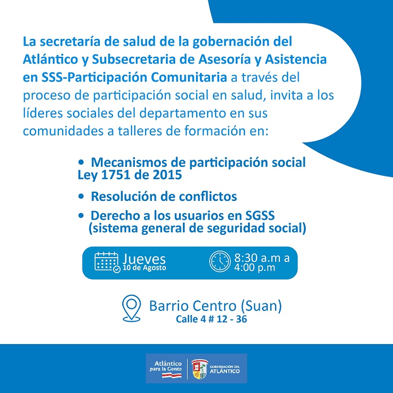 invitacion de talleres Suan